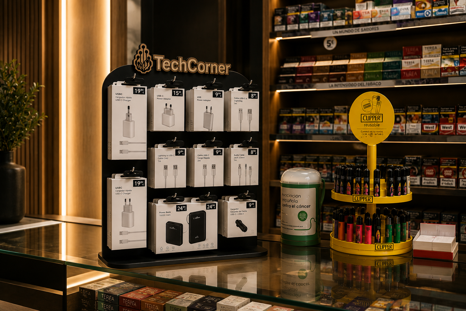 Mueble pequeño TechCorner para estanco